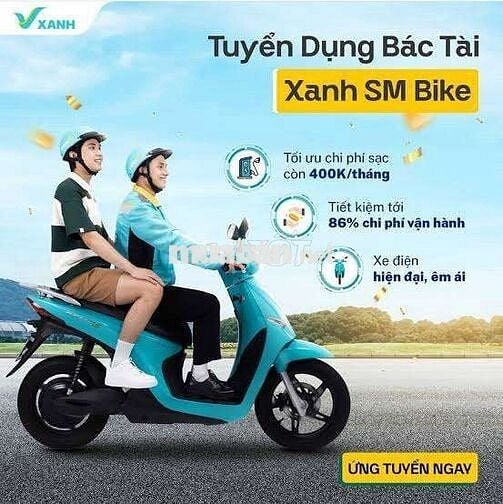 Xanh bike tuyển dụng tài xế công nghệ