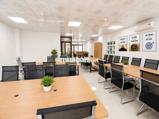 Văn phòng 120m2, ngăn 2 phòng xuất VAT, có t.máy, hầm xe . Giá 21 tr
