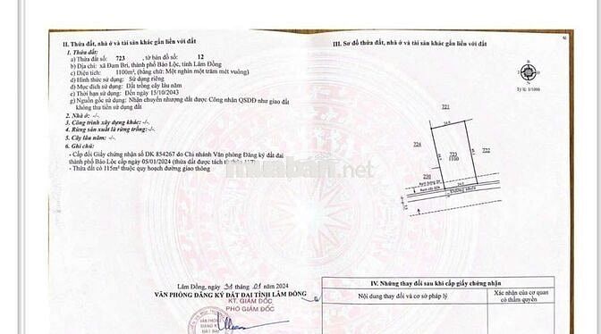 CHỈ 2 TR/M2- ĐẤT SẴN THỔ CƯ- XÃ ĐAM BRI-LÂM ĐỒNG 