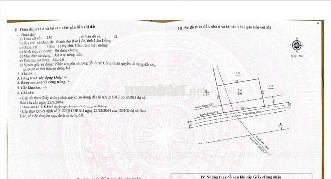 CHỈ 2 TR/M2- ĐẤT SẴN THỔ CƯ- XÃ ĐAM BRI-LÂM ĐỒNG 