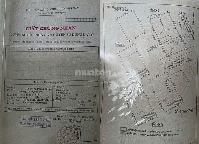 Bán tòa nhà Lê Hồng Phong, Phường Hòa Hưng, 288m², HĐT 115 tr/th