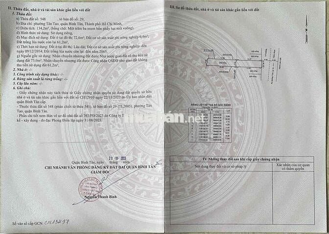 Bán 03 lô đất mặt tiền đường Trần Hải Phụng, Phường Bình Tân, HCM