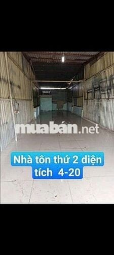 Cho thuê kho 12*20 ( gồm 2 cái Tôn + 1Miếng. Đường Võ Văn Vân Ấp 4