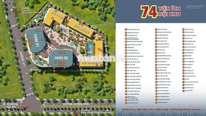 Chỉ 2,8 Tỷ - Căn Hộ 2PN+2WC Bcons Center City, Thanh Toán 1%/Tháng