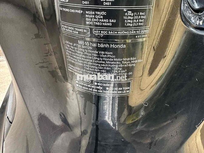 Honda SH125i 2018 Đen Nguyên zin Zin