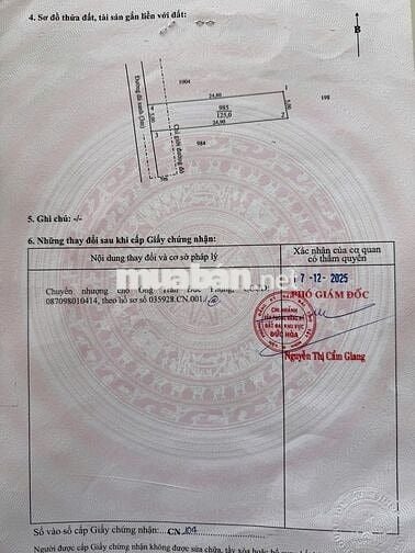 Chính chủ cần bán lô đất ĐHĐ, đường ô tô, 5x25, giá 1.250 tỷ