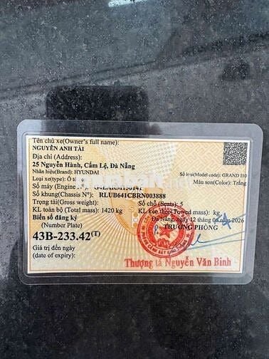 Hyundai I10 1.2AT 2024 30000 km Trắng Tự động