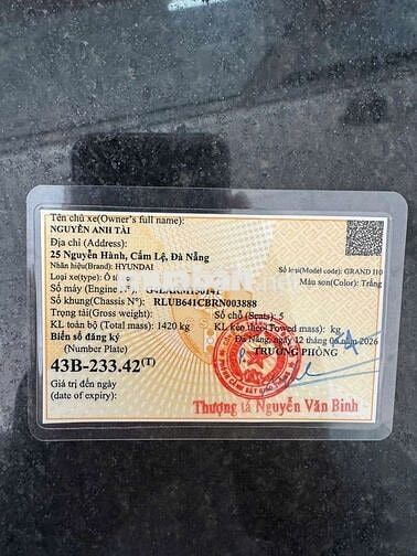 Hyundai I10 1.2AT 2024 30000 km Trắng Tự động