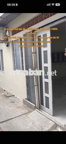 Cho thuê nhà DT 4m5x16 .2 phòng 1 wc nhà cấp 4 P5 Q8