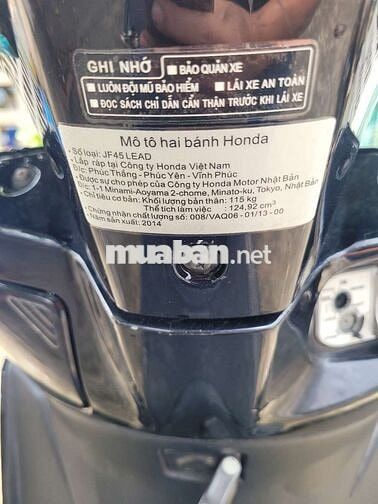 Honda Lead 125 F.i 2014 màu Đen