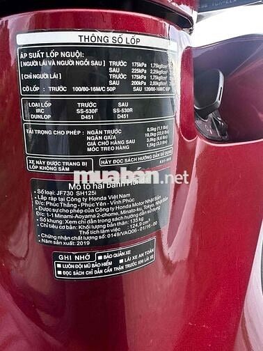Honda SH125i 2019 màu Đỏ
