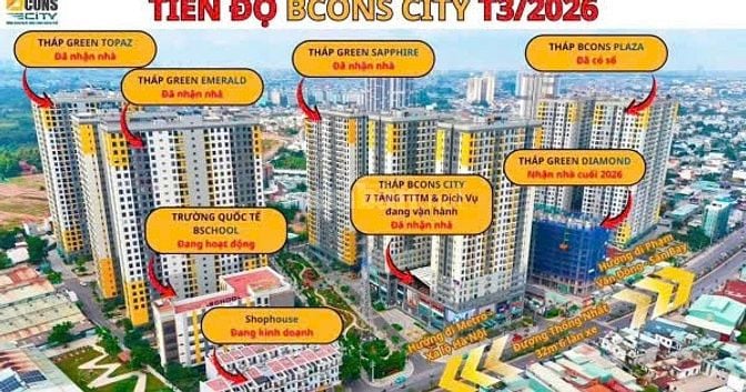Nhà phố bcons city- thanh toán 30% nhận nhà - Giá Chủ đầu tư