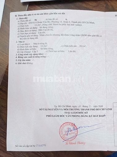 Chính chủ bán nhà 450/41/4 Đoàn Văn Bơ, Phường 14, Quận 4, Hồ Chí Minh