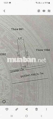 Bán Đất mặt tiền nhựa Kd giá 2ty650 ngay Visip 1