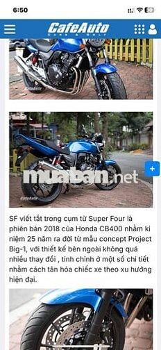 Honda CB400 Xanh Xe phân khối lớn