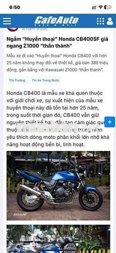 Honda CB400 Xanh Xe phân khối lớn
