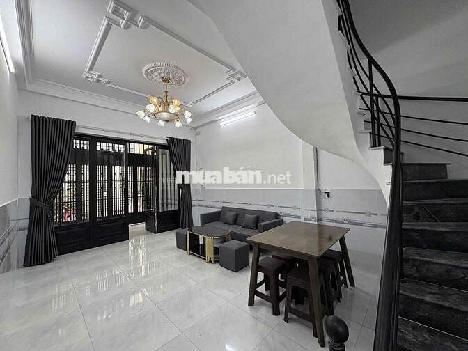 Cho thuê nhà hẻm thông xe hơi 1 trục Lê Văn Thọ DT 64 m trệt lầu giá 1