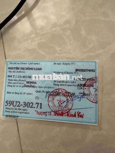 Honda Air Blade 2019 Đen 124cc 52749 km