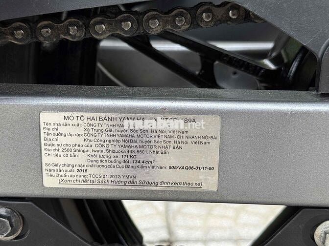 Yamaha Exciter 135 ctd . 2015 Đen Cam Bạc
