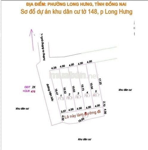 Bán đất An Hoà 1 sẹt Ngô Quyền đất 2 mặt thoáng đường xe tải 1 tỷ 2 lo