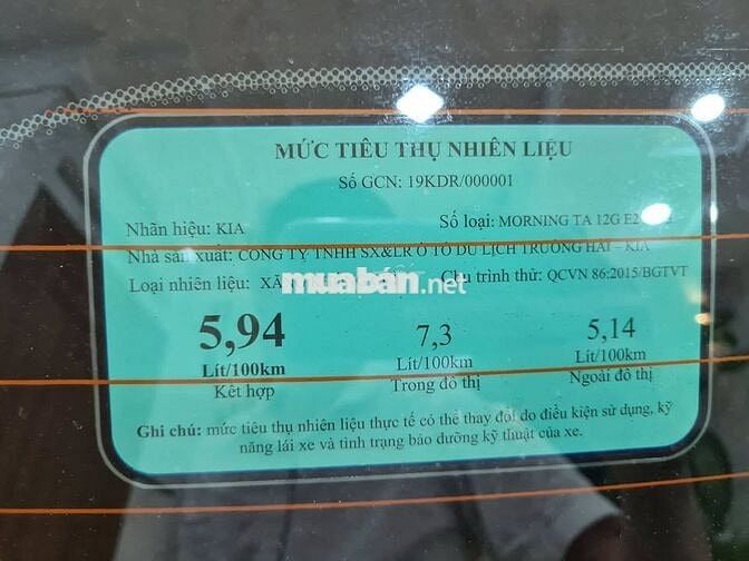 KIA MORNING DELUXE 2019 TỰ ĐỘNG, MÁY SỐ KHÔNG LỖI