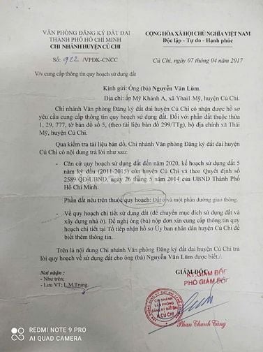 CĂN 1: Cho thuê đất chính chủ giá rẻ 3MT Tỉnh Lộ 7, X.Thái Mỹ, H.Củ Ch