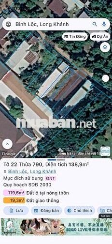 Bán đất Long Khánh, Đồng Nai gần Nhà thờ Bình Khánh giá rẻ