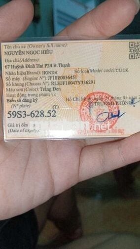 Honda Click Trắng Đen Đã sử dụng