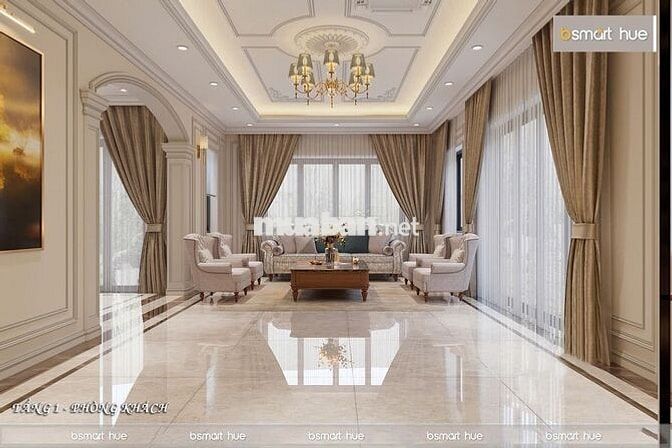 BIỆT THỰ NGHĨ DƯỠNG ĐƠN LẬP CÓ SÂN VƯỜN CỐT NỀN CAO KHÔNG NGẬP LỤT