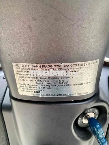 Vespa GTS 125 3Vie 2015 BSTP Chính Chủ Xám Nhám