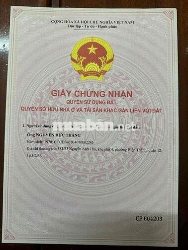 Căn Hộ C.c Đông Hải 54m2 2PN 2WC Sổ Hồng Riêng