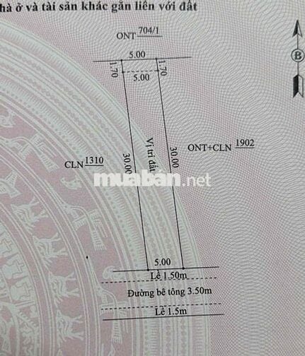 CHÍNH CHỦ : Bán đất ở hoàn toàn 150m2 , đường bê tông mở rộng 7m