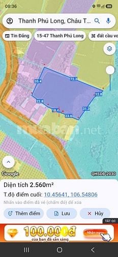 3,088m2 có 2.560m2 thổ, 2MT đường 12m, Thanh Phú Long, Châu Thành, LA