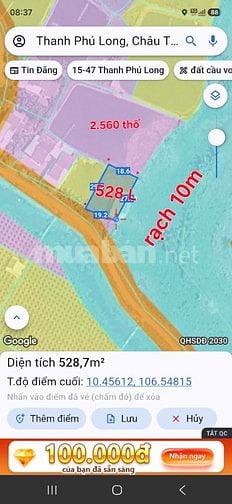 3,088m2 có 2.560m2 thổ, 2MT đường 12m, Thanh Phú Long, Châu Thành, LA