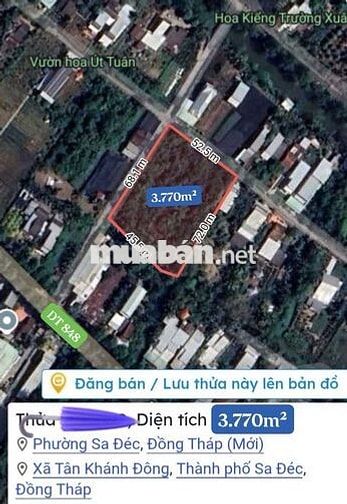 Đất vườn nghỉ dưỡng 3 mặt tiền
