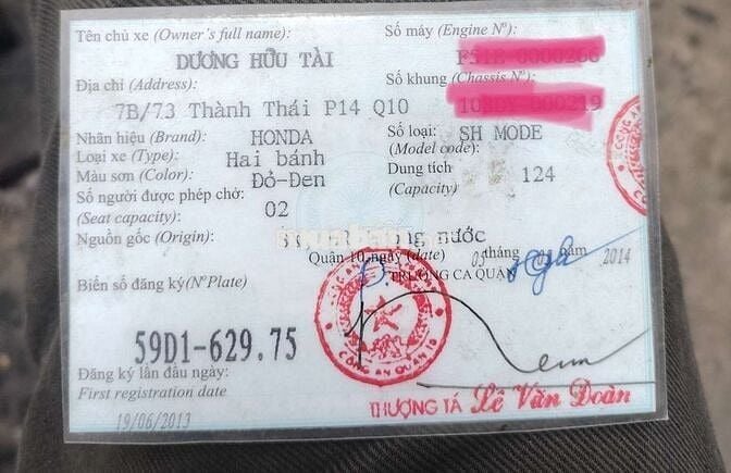 Honda SH Mode 2013 Đỏ 9800 km