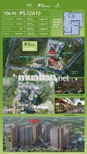 Cần tiền em cắt lỗ suất mua căn 2 ngủ 2 vệ sinh Ocean park 2