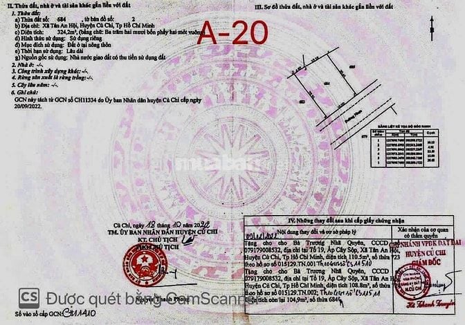 Bán đất xã Tân An Hội ấp Cây Sộp đường 387 5x2 ONT. Giá 1 tỷ 650 triệu