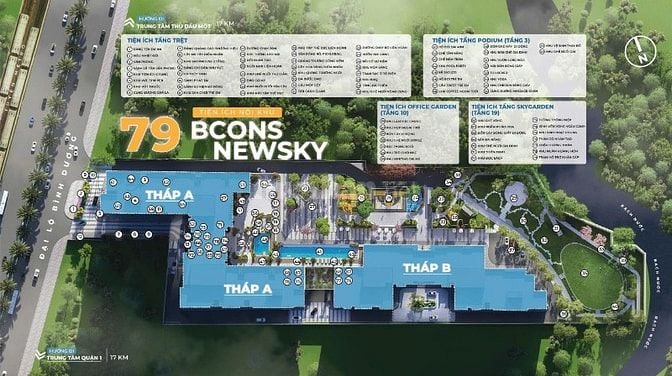 Dự án Bcons NewSky căn hộ ngay mặt tiền QL13.