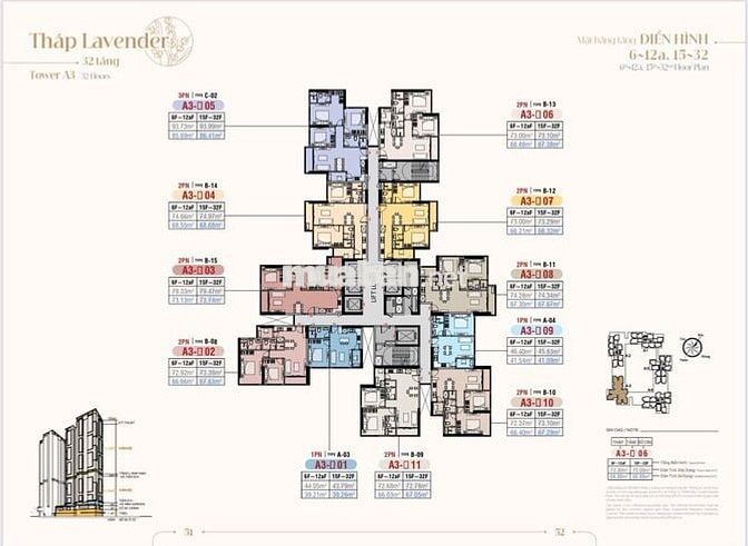 Bán 2PN Harmonie Phú Mỹ Hưng - View nội khu - DT 74.5m2 - Giá 3.75 tỷ
