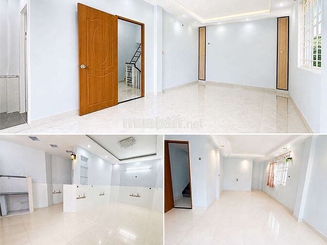 Nhà mới sát Emart PVT -  Hẻm 1/ xe hơi đậu cửa- 3 tầng Ngang 4M 42M2 