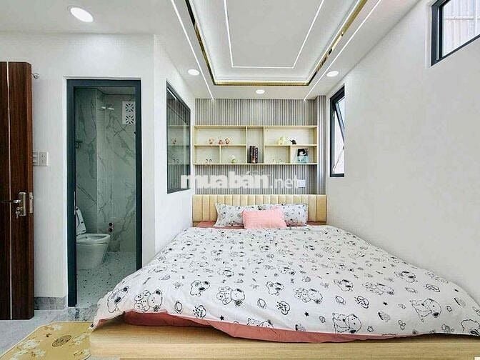 Cho thuê nhà nguyên căn  nhà mới 100% dt 72 m trệt 4,5 lầu giá 30 tr /