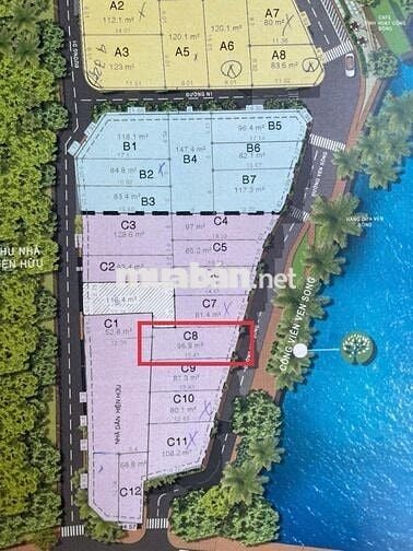 Bán lô đất 6x16m công nhận 96,8m2, QL50 vào 100m