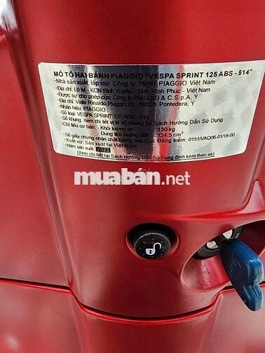 Piaggio Sprint 125 ABS 2022 Đỏ