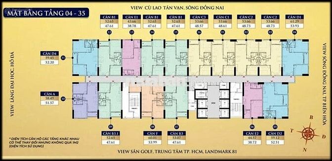 [Chính chủ bán gấp] Căn 2PN CC Bcons Avenue, 53,66m2. Giá 2,21 tỷ