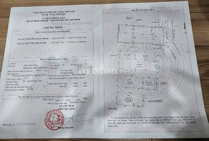 CHÍNH CHỦ BÁN GẤP NHÀ LỚN chỉ 133triệu/m2 TRUNG TÂM BÌNH THẠNH