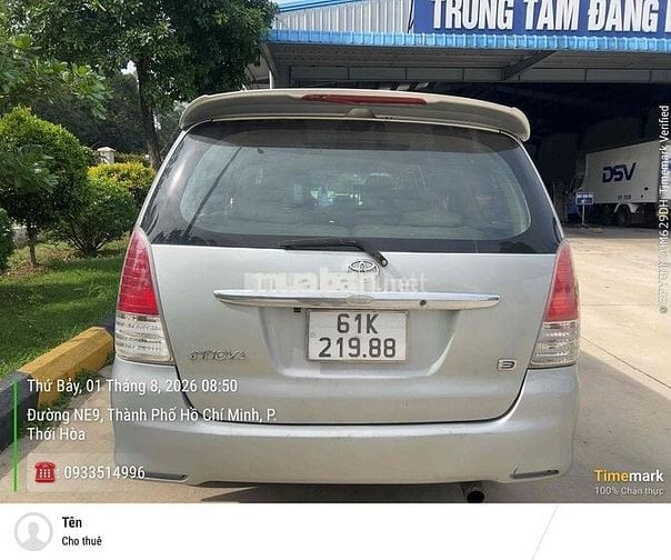 Toyota Innova J 2010 Số sàn Bạc