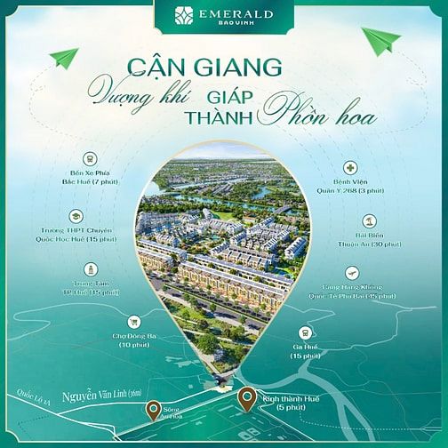 Bán nhà liền kề LK07, Emerald Bao Vinh, 3,55 tỷ, 106m2, giá ưu đãi
