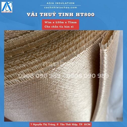 Vải thuỷ tinh HT800 - 550 độ C, cách nhiệt, chống cháy