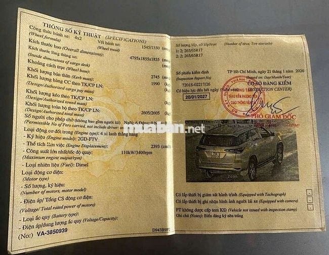 Toyota Fortuner ĐK 2017 Số sàn Bạc 7 chỗ